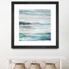 Sea Foam II by Maya Woods on GIANT ART - cyan abstract
