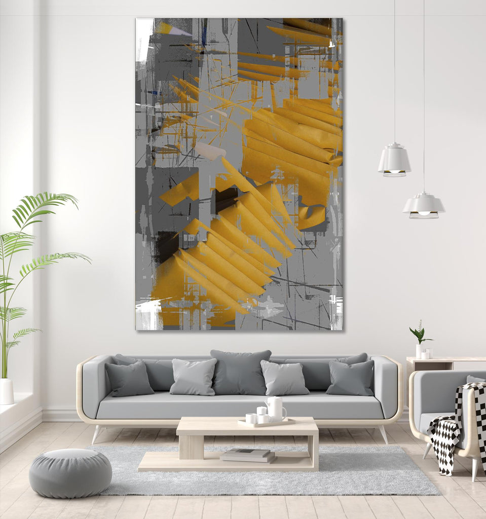 DINNER II by Norm Stelfox on GIANT ART - yellow abstract