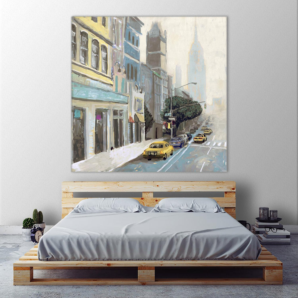 New York par Rick Novak sur GIANT ART - scène de ville bleue