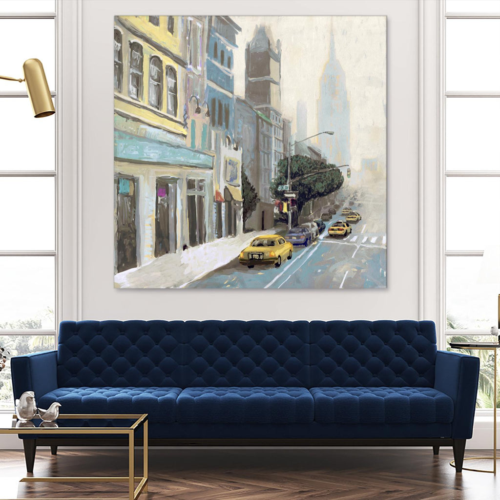 New York par Rick Novak sur GIANT ART - scène de ville bleue