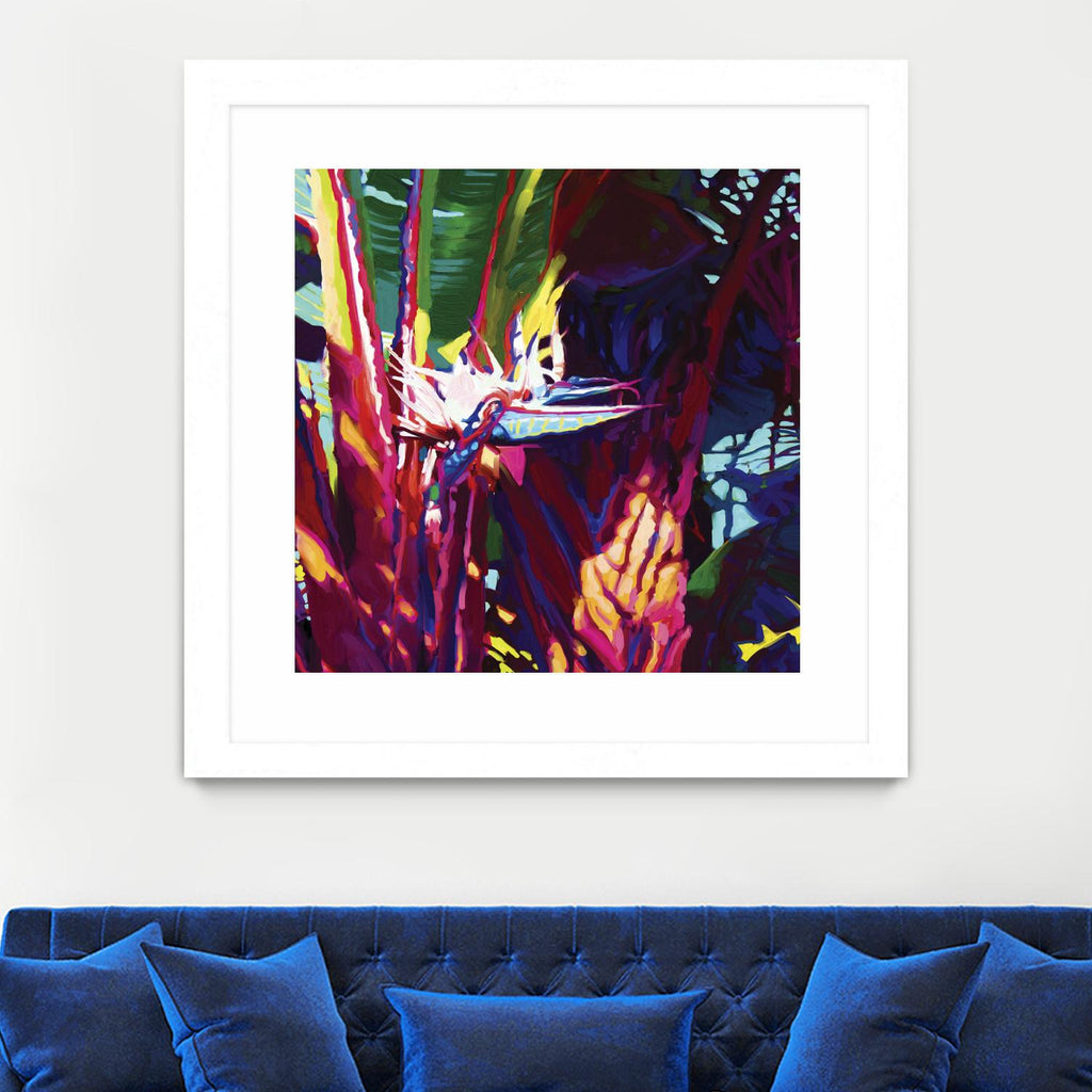Palm Impressions par Rick Novak sur GIANT ART - bleu tropical