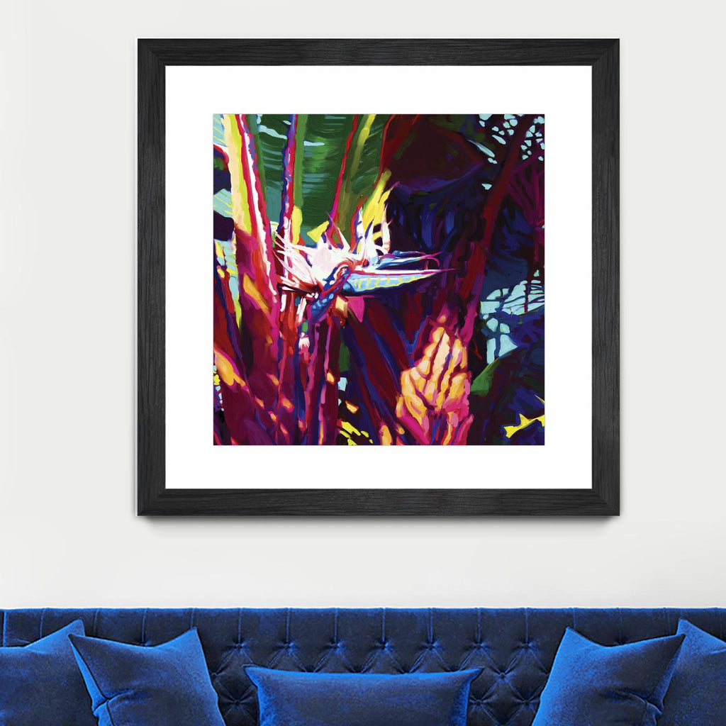 Palm Impressions par Rick Novak sur GIANT ART - bleu tropical
