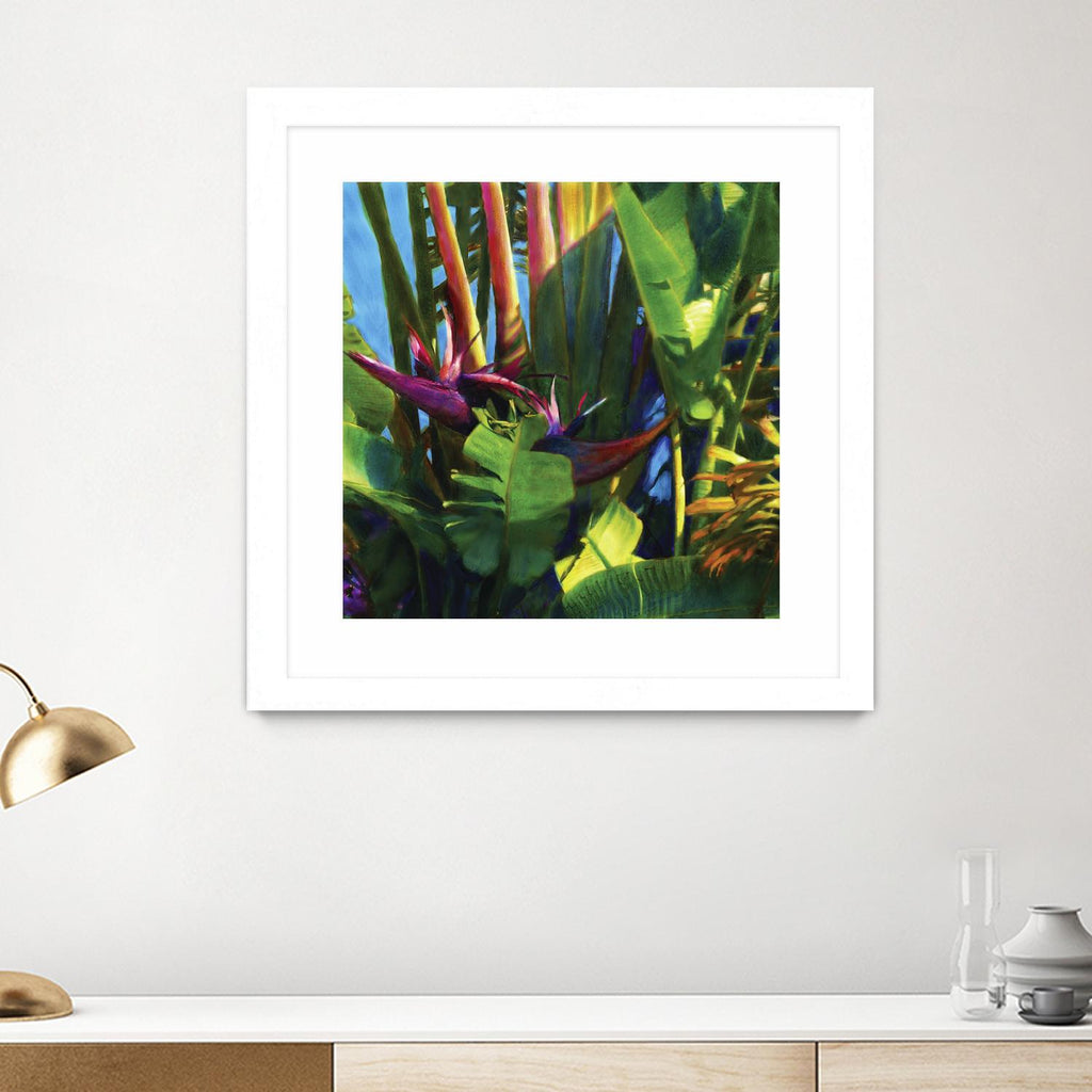 Palmier des eaux I par Rick Novak sur GIANT ART - bleu tropical