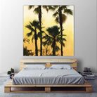 Morning Palm Tree I by Rick Novak on GIANT ART - yellow tropical