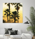 Morning Palm Tree I by Rick Novak on GIANT ART - yellow tropical