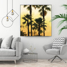 Morning Palm Tree I by Rick Novak on GIANT ART - yellow tropical