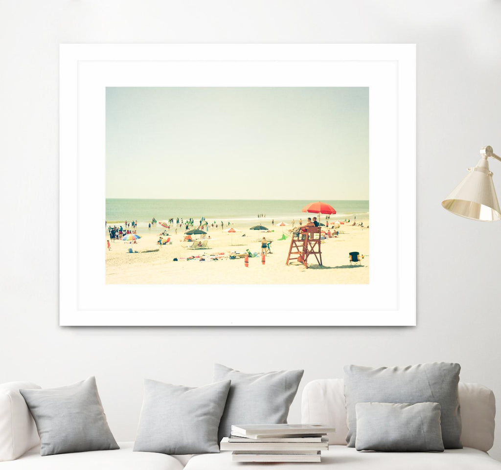 Sunbathers I by Olivia Joy on GIANT ART - beige costal beach