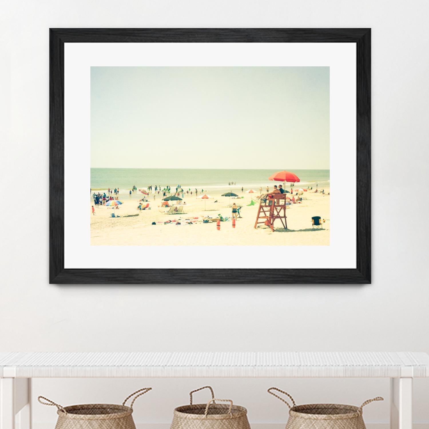 Sunbathers I by Olivia Joy on GIANT ART - beige costal beach