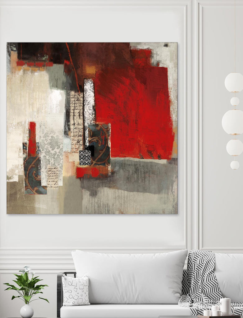 Crimson Tide de PI Studio sur GIANT ART - abstrait beige