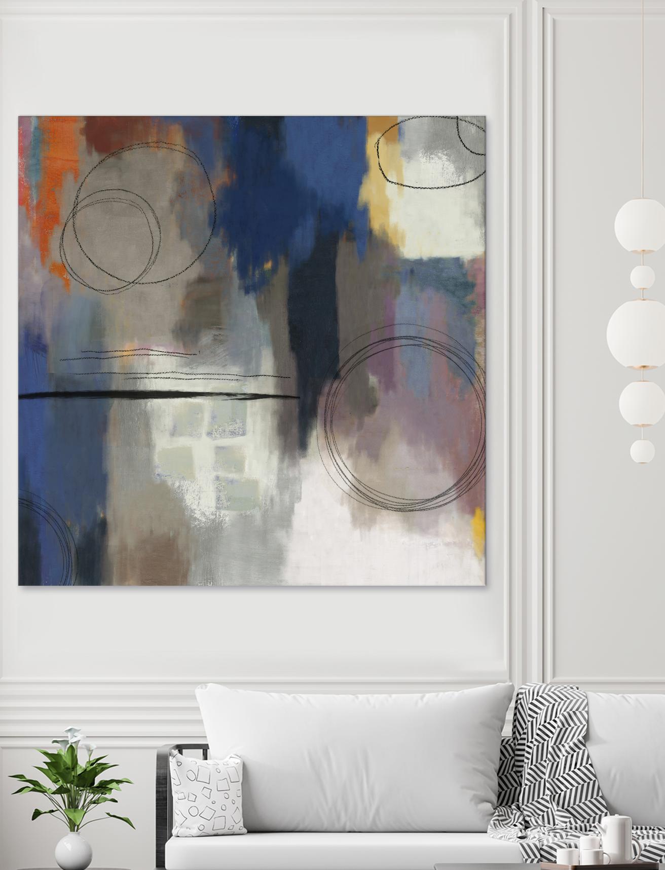 Indigo Touch II by PI Studio on GIANT ART - blue abstract