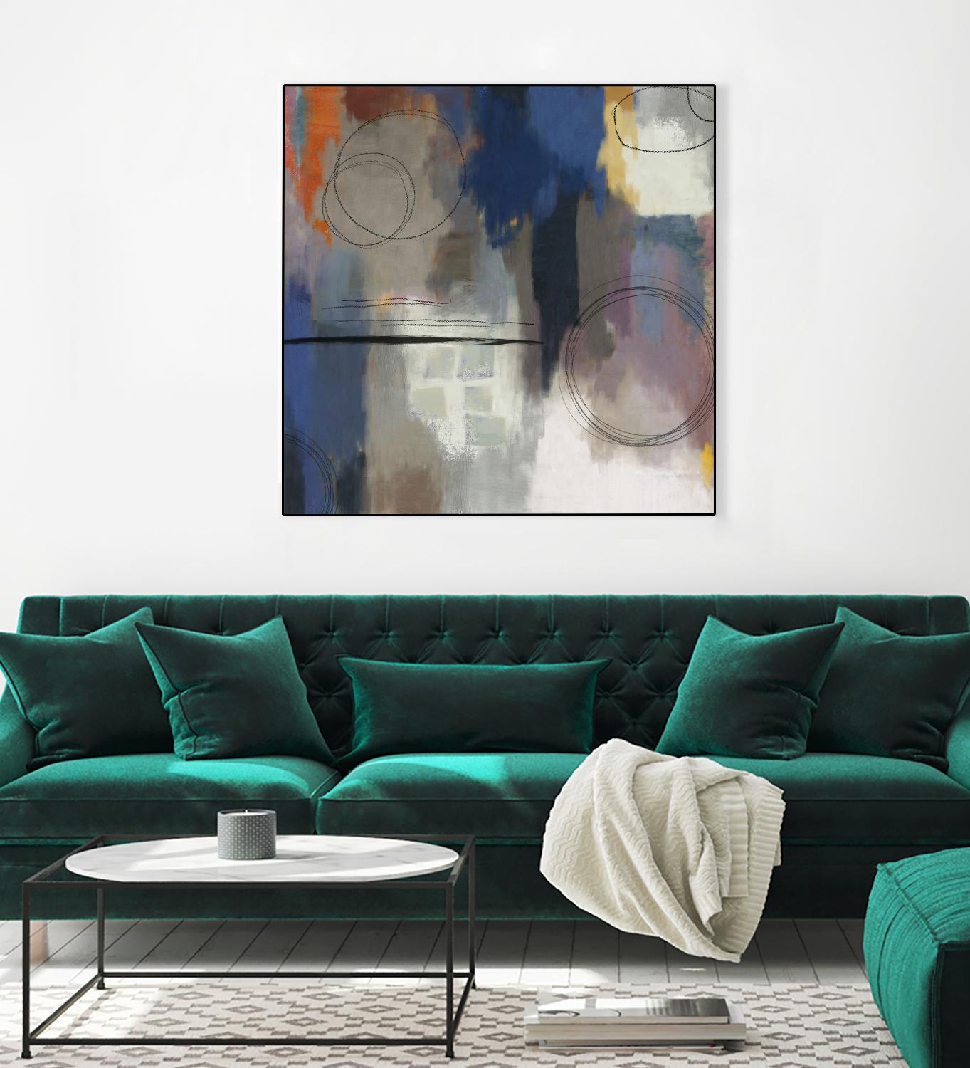 Indigo Touch II by PI Studio on GIANT ART - blue abstract