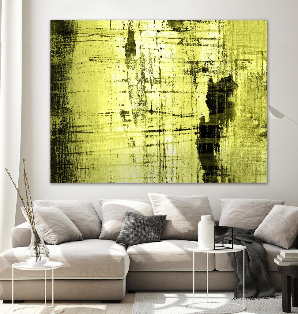 Vert Lime by PI Studio on GIANT ART - black abstract