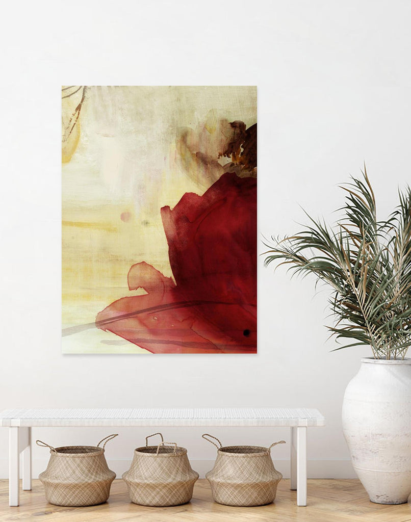 Georgia I by PI Studio on GIANT ART - red floral