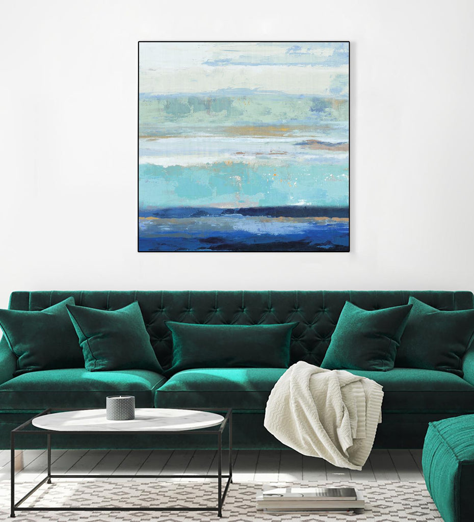 Sea Shore II par PI Studio sur GIANT ART - abstrait turquoise