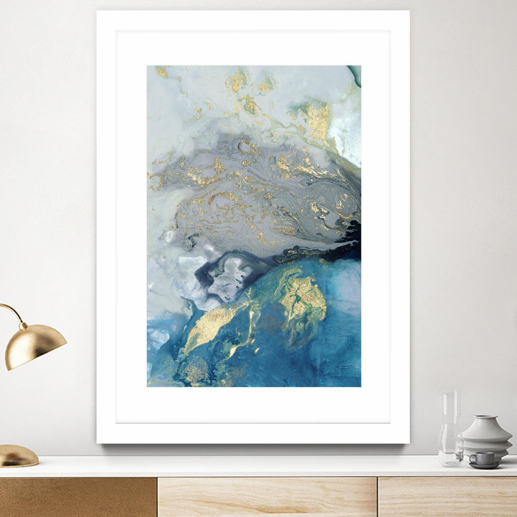 Ocean Splash I by PI Studio on GIANT ART - blue abstract