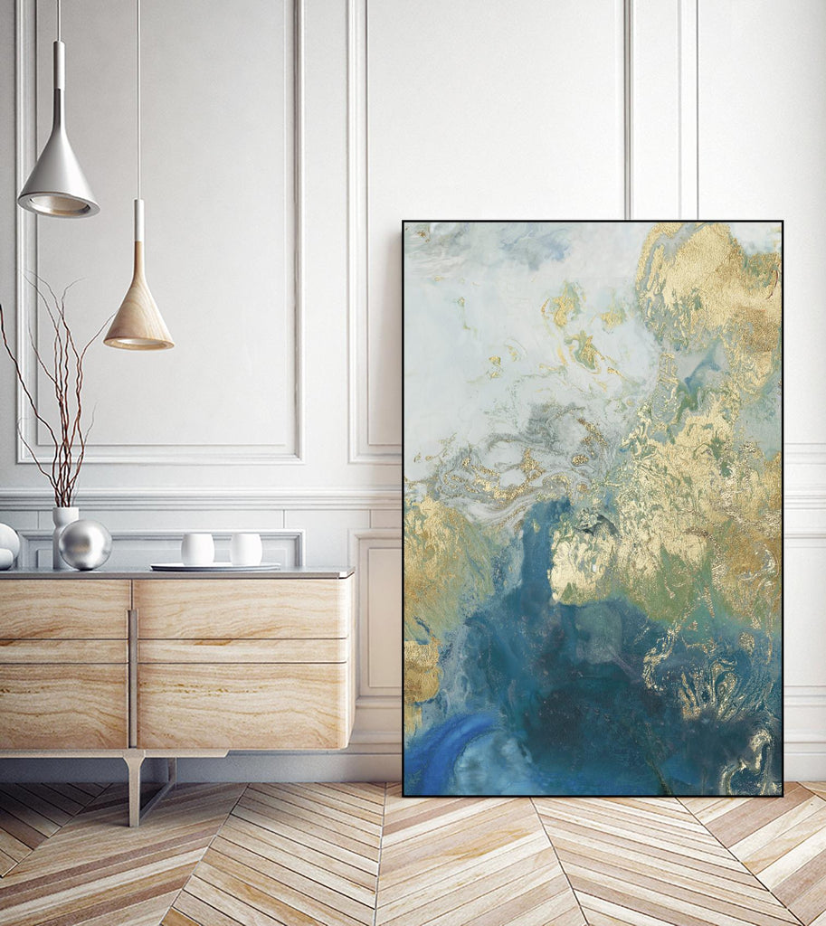 Ocean Splash II by PI Studio on GIANT ART - gold abstract