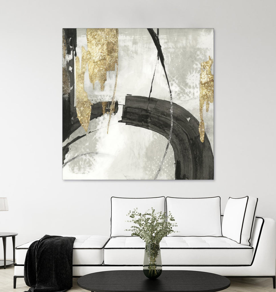 Black Ink I Gold Version by PI Studio on GIANT ART - black abstract