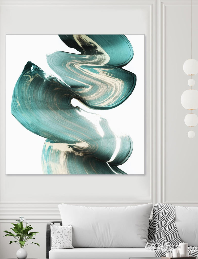 Swirl I de PI Studio sur GIANT ART - abstrait blanc
