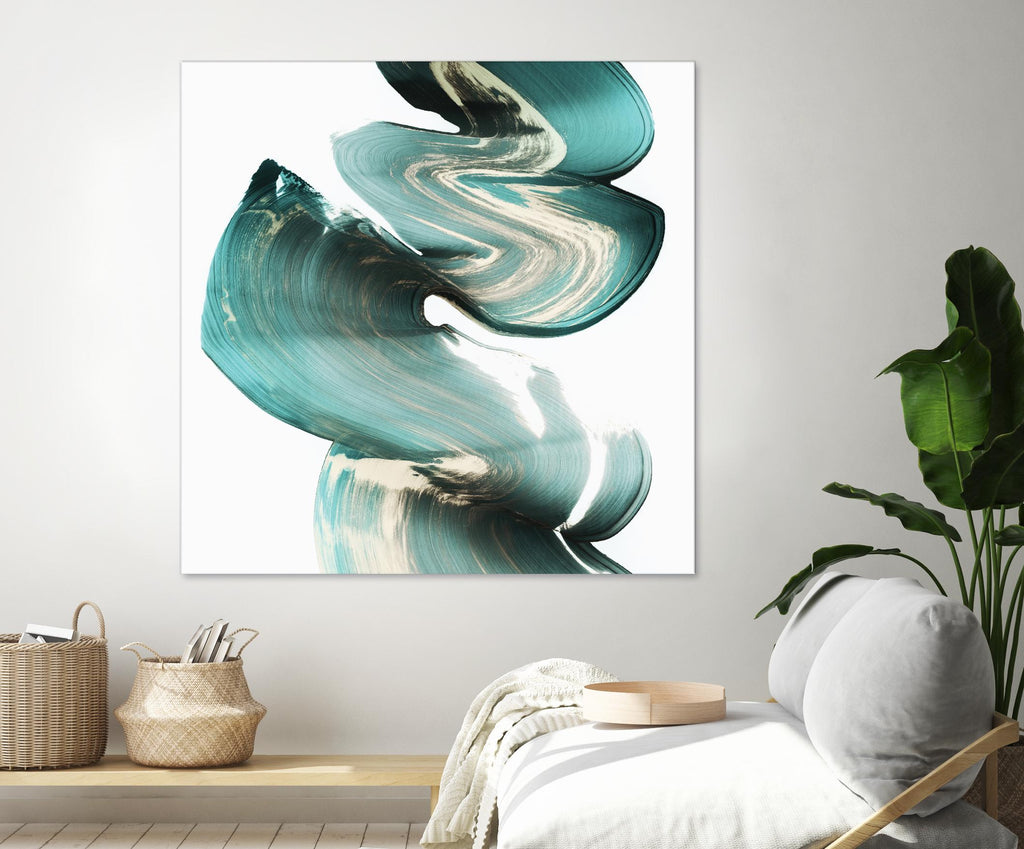 Swirl I de PI Studio sur GIANT ART - abstrait blanc