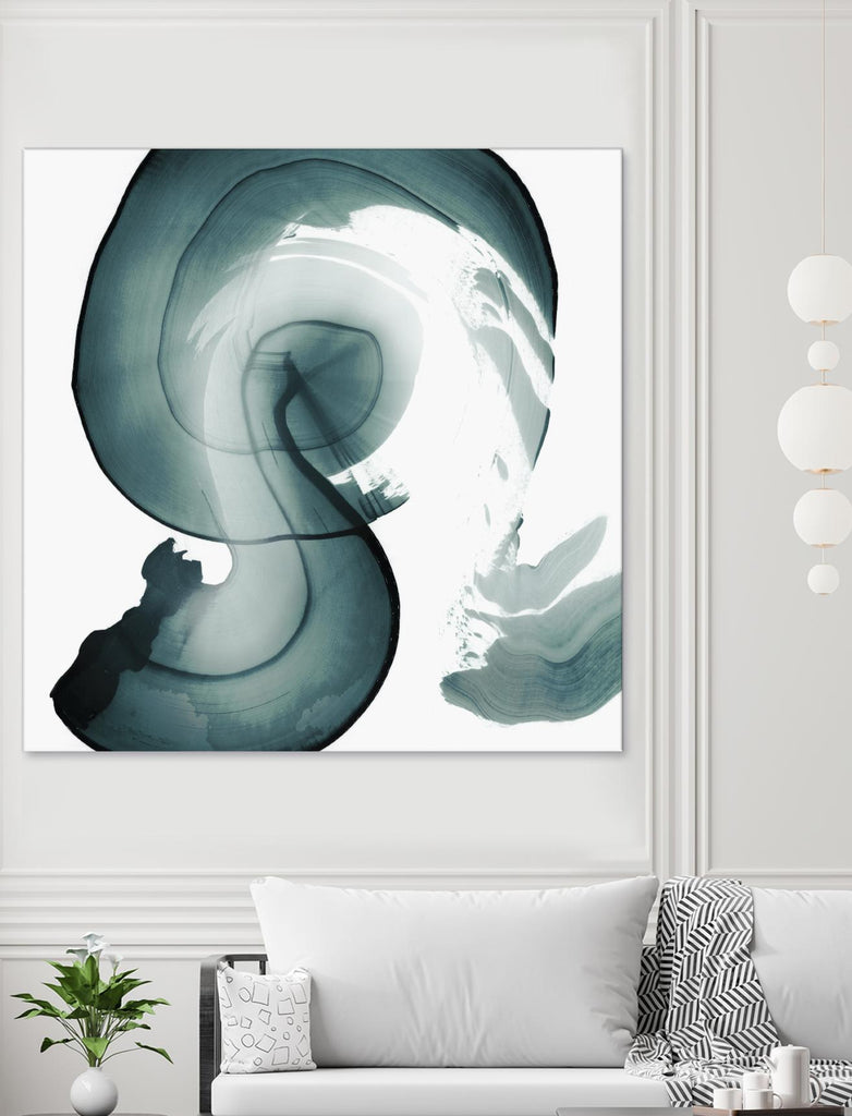 Swirl IV de PI Studio sur GIANT ART - abstrait blanc