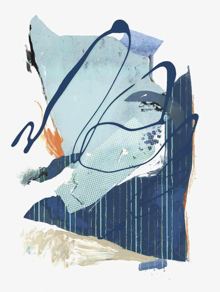 Collage III par PI Studio sur GIANT ART - abstrait bleu