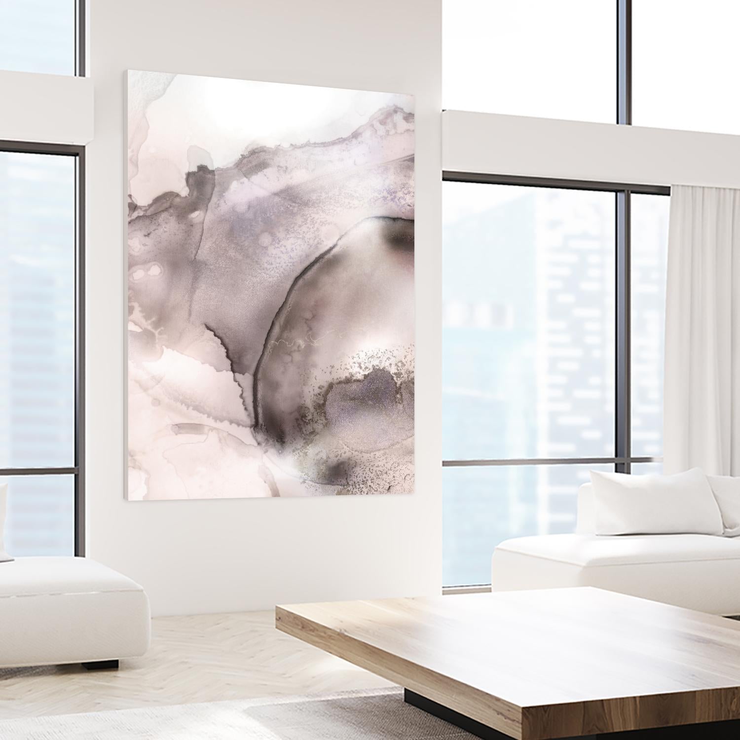 Mint Bubbles II Lavender Version by PI Studio on GIANT ART - white abstract