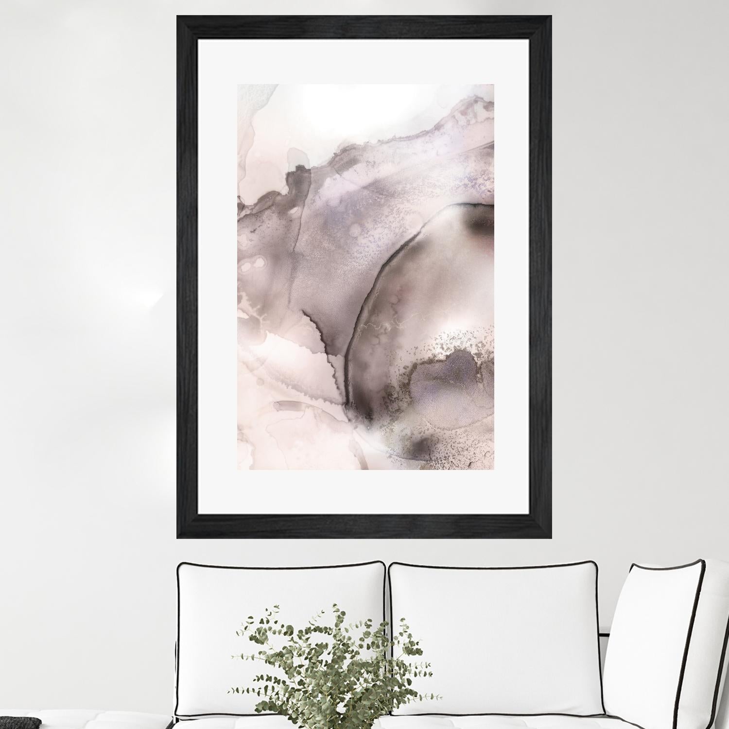 Mint Bubbles II Lavender Version by PI Studio on GIANT ART - white abstract