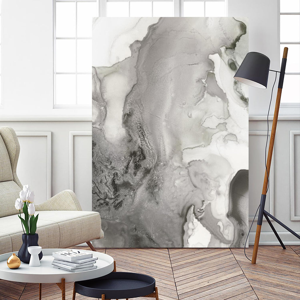 Mint Bubbles III Grey Version by PI Studio on GIANT ART - white abstract