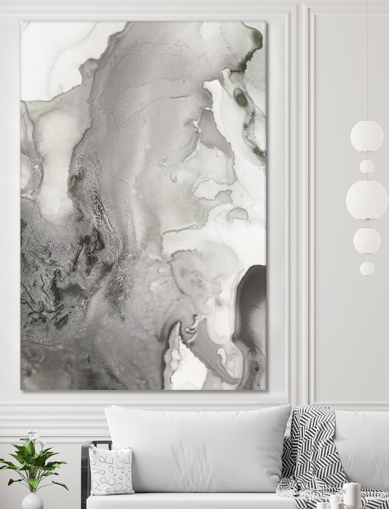 Mint Bubbles III Grey Version by PI Studio on GIANT ART - white abstract