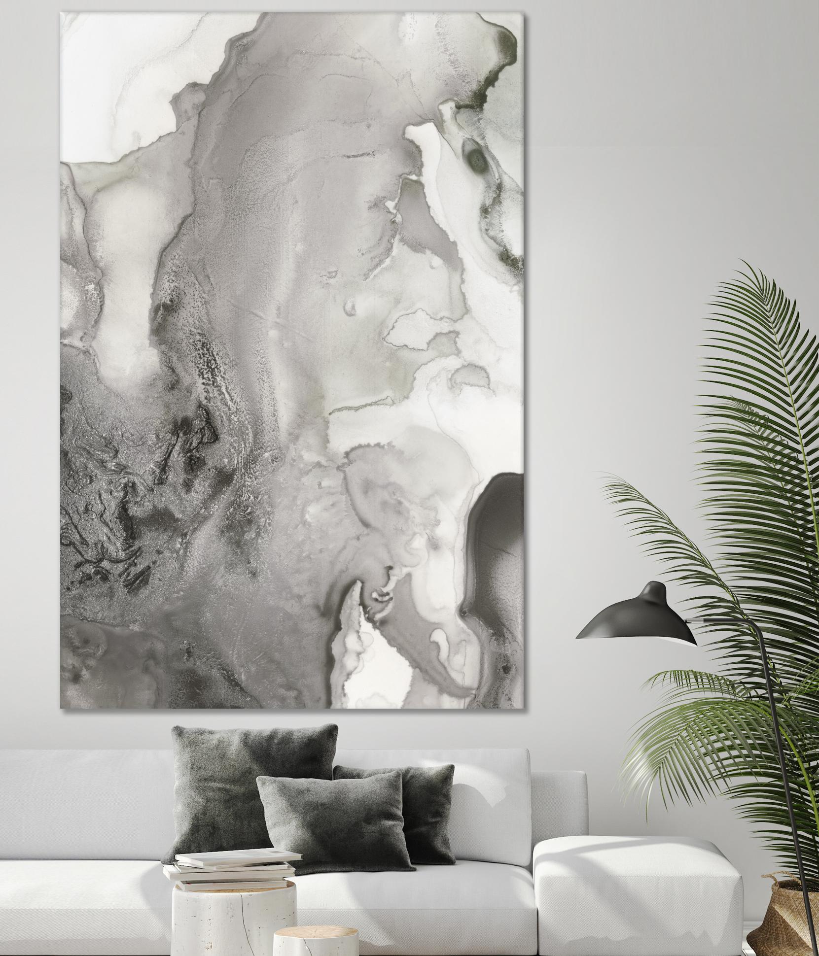 Mint Bubbles III Grey Version by PI Studio on GIANT ART - white abstract