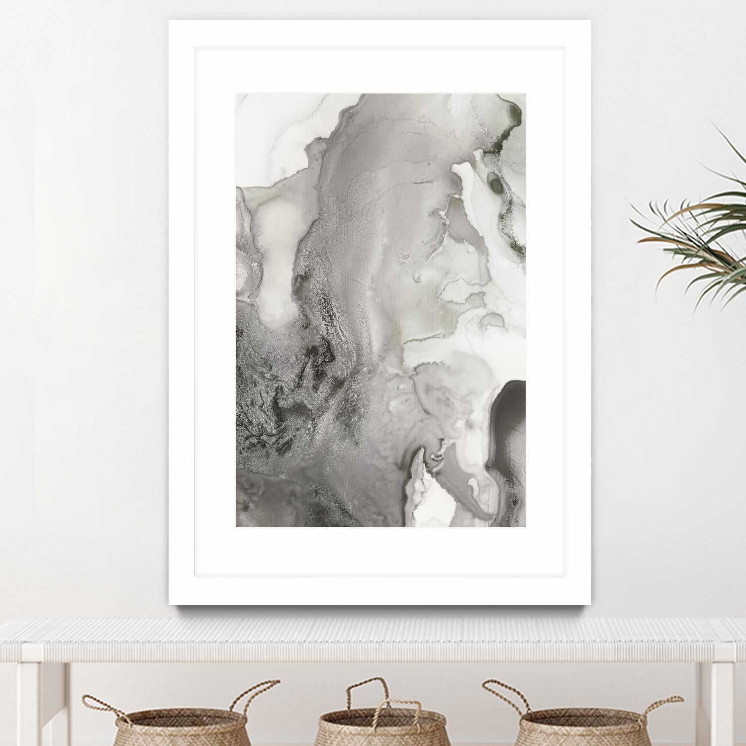 Mint Bubbles III Grey Version by PI Studio on GIANT ART - white abstract