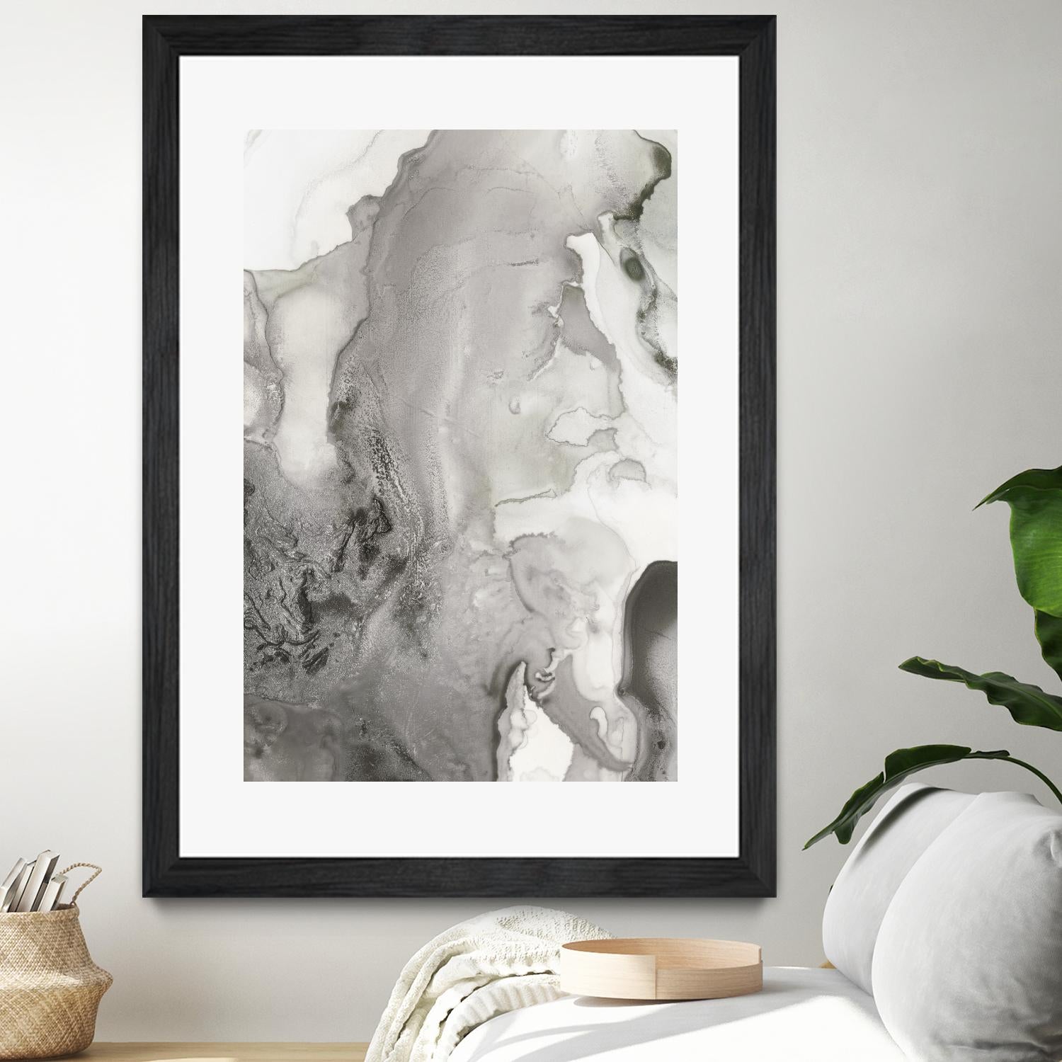 Mint Bubbles III Grey Version by PI Studio on GIANT ART - white abstract