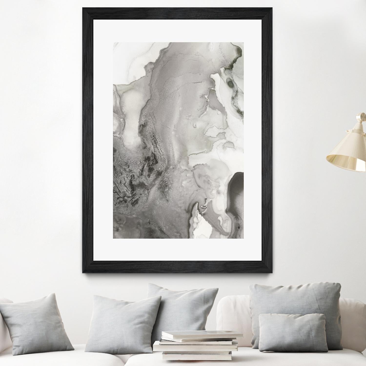Mint Bubbles III Grey Version by PI Studio on GIANT ART - white abstract