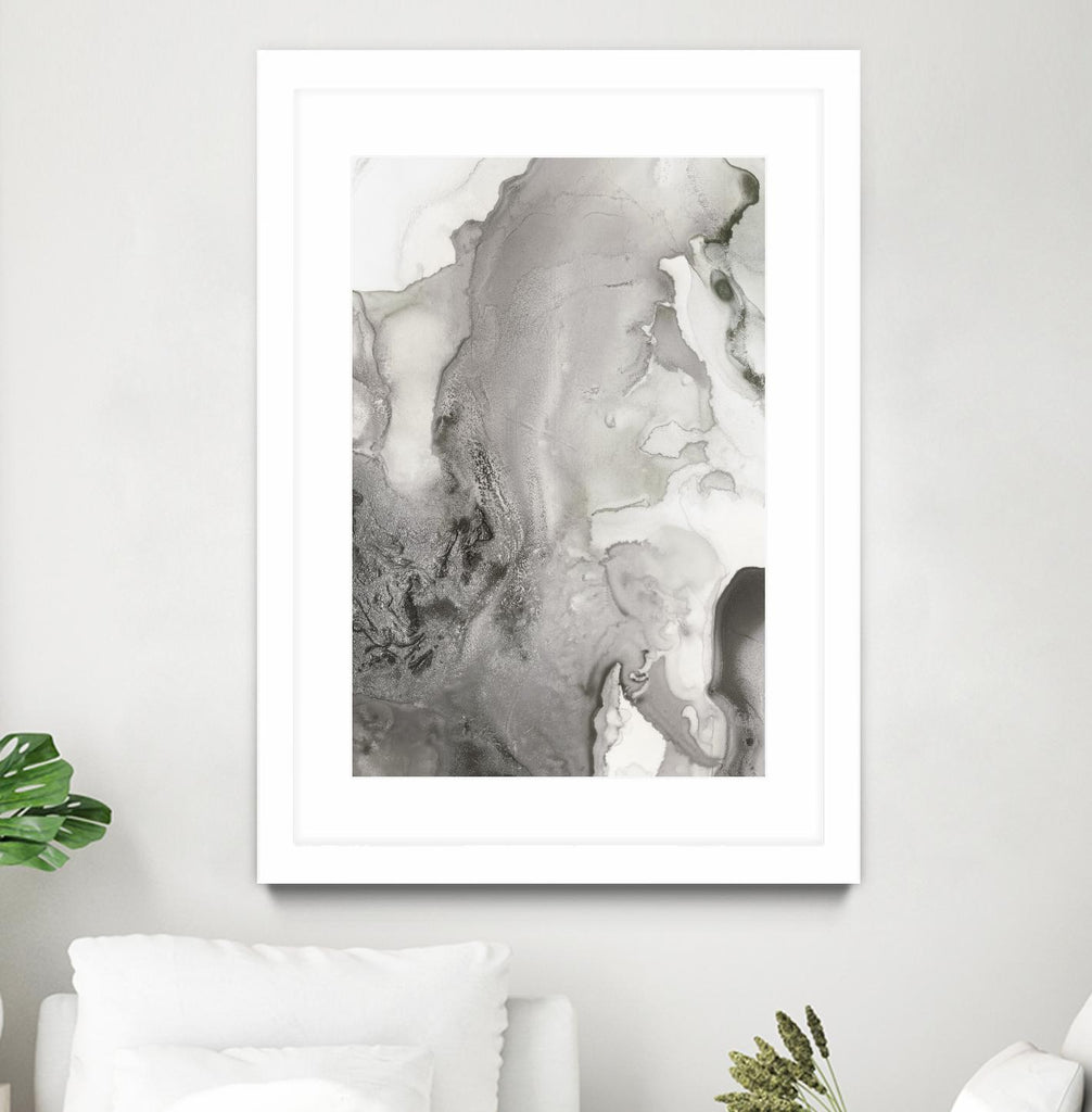 Mint Bubbles III Grey Version by PI Studio on GIANT ART - white abstract