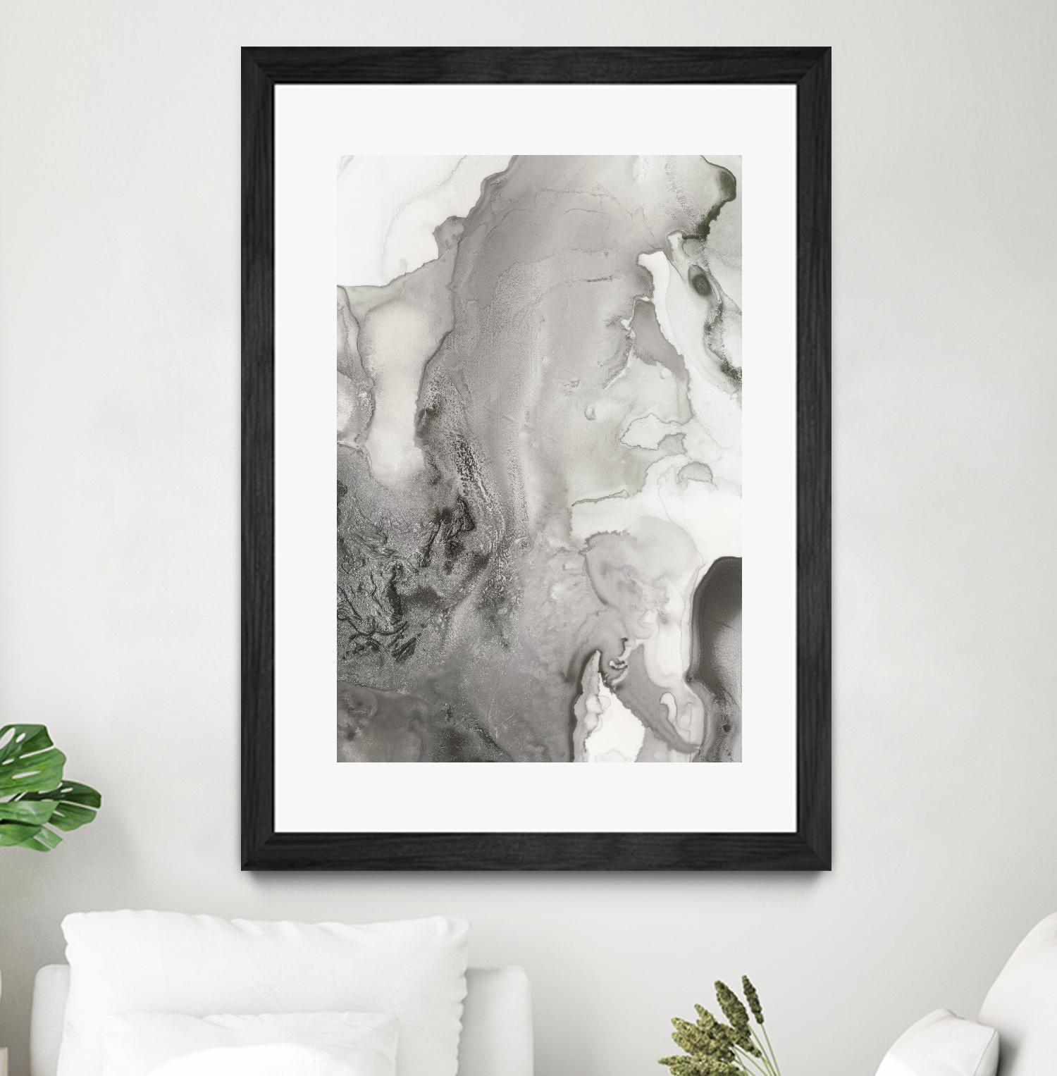 Mint Bubbles III Grey Version by PI Studio on GIANT ART - white abstract