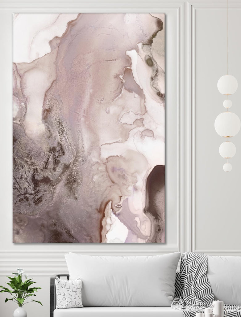 Mint Bubbles III Lavender Version par PI Studio sur GIANT ART - abstrait blanc