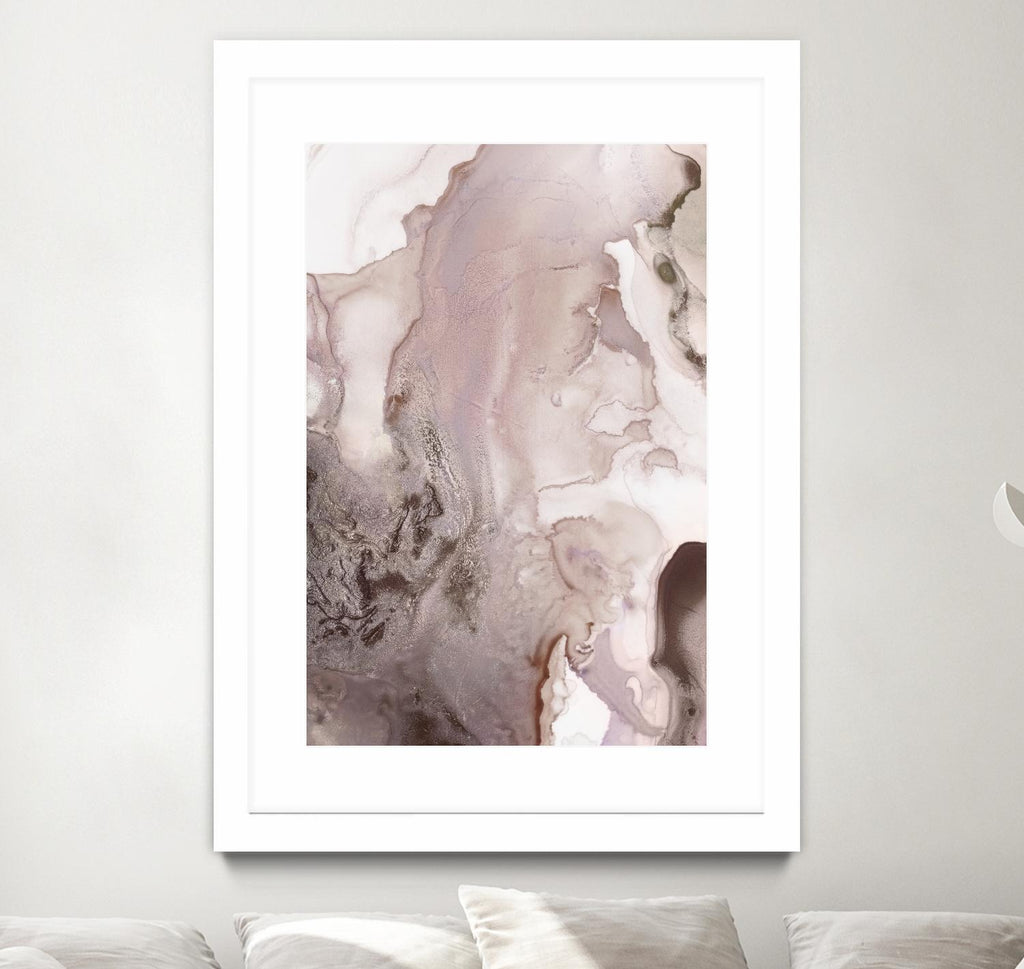 Mint Bubbles III Lavender Version par PI Studio sur GIANT ART - abstrait blanc