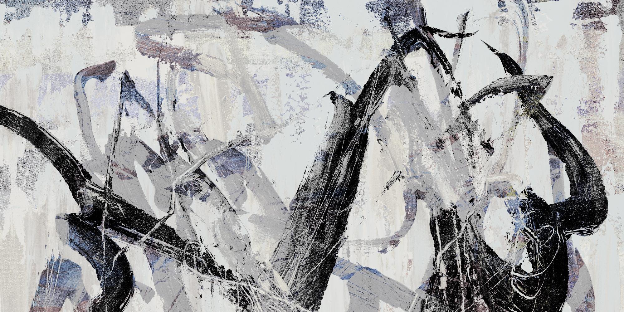 Gestural II par PI Studio sur GIANT ART - abstrait noir