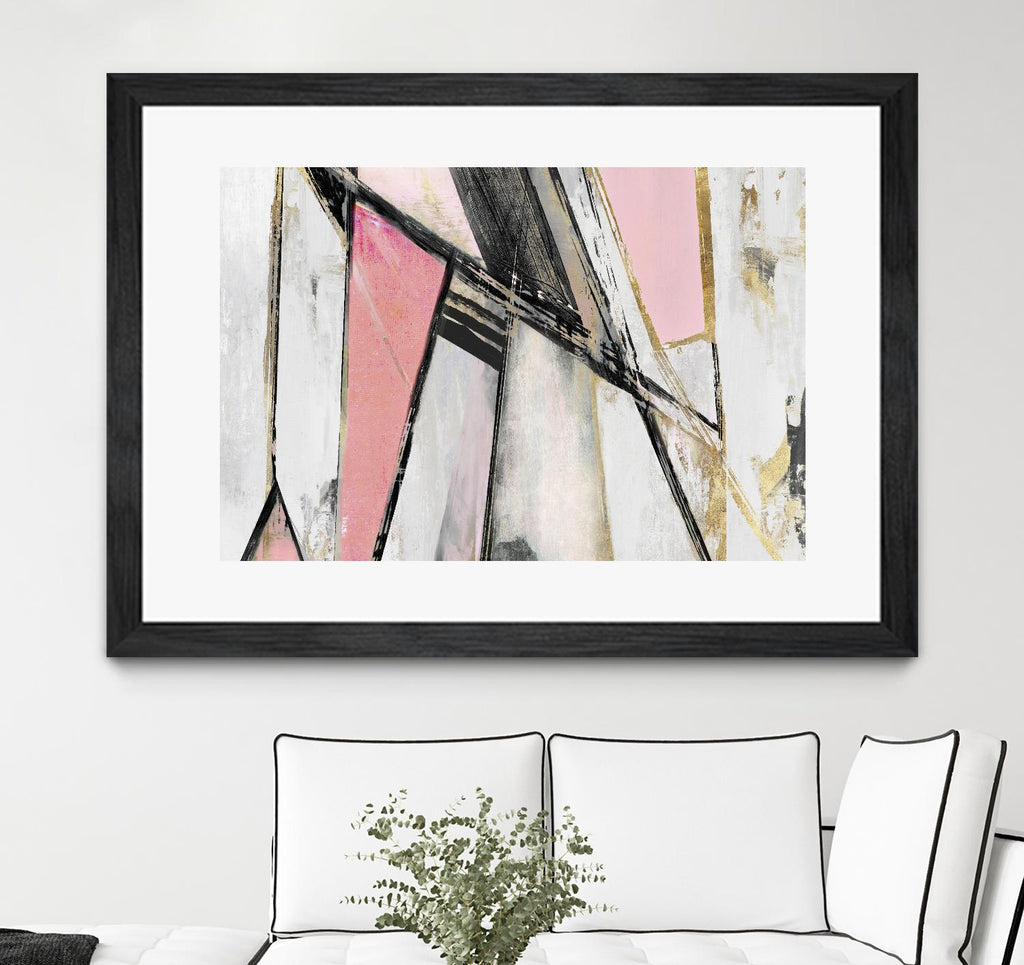 Warm Geometric I Blush Version by PI Studio on GIANT ART - pink abstract