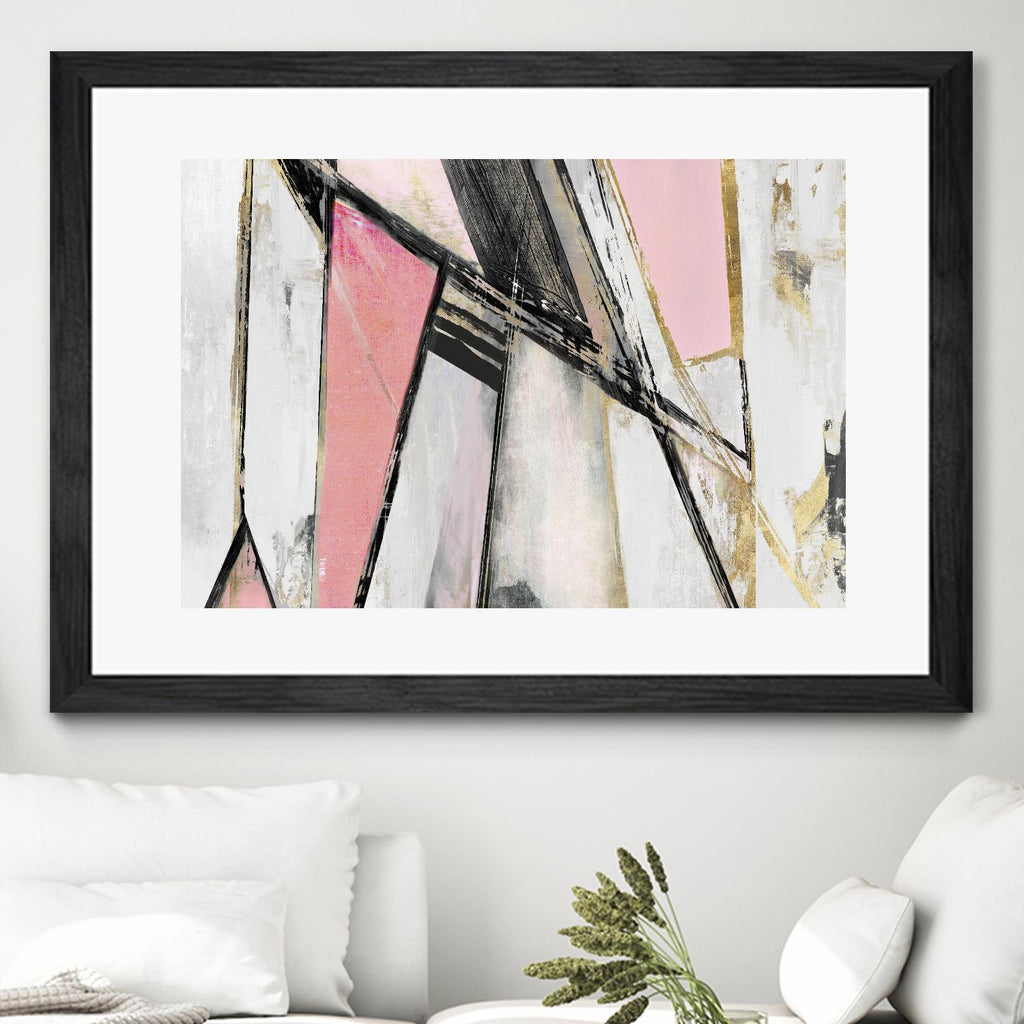 Warm Geometric I Blush Version by PI Studio on GIANT ART - pink abstract