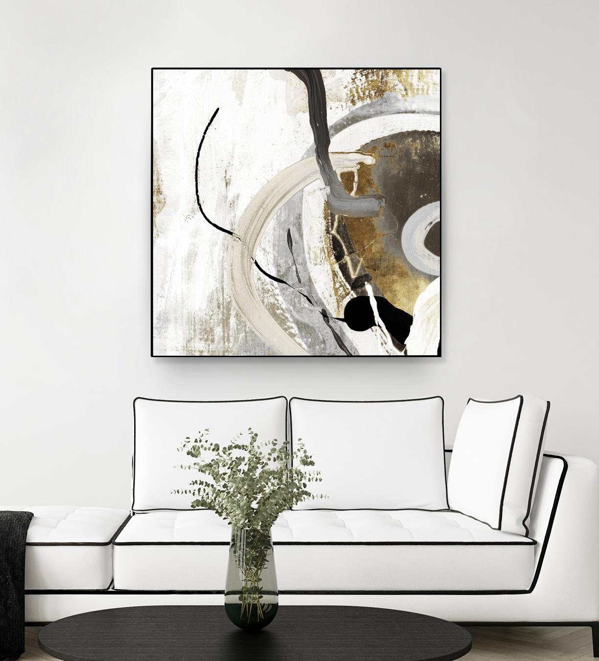 Teal - Tangled II Teal version by PI Studio on GIANT ART - grey abstract