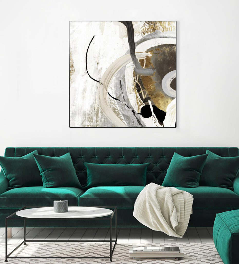Teal - Tangled II Teal version by PI Studio on GIANT ART - grey abstract