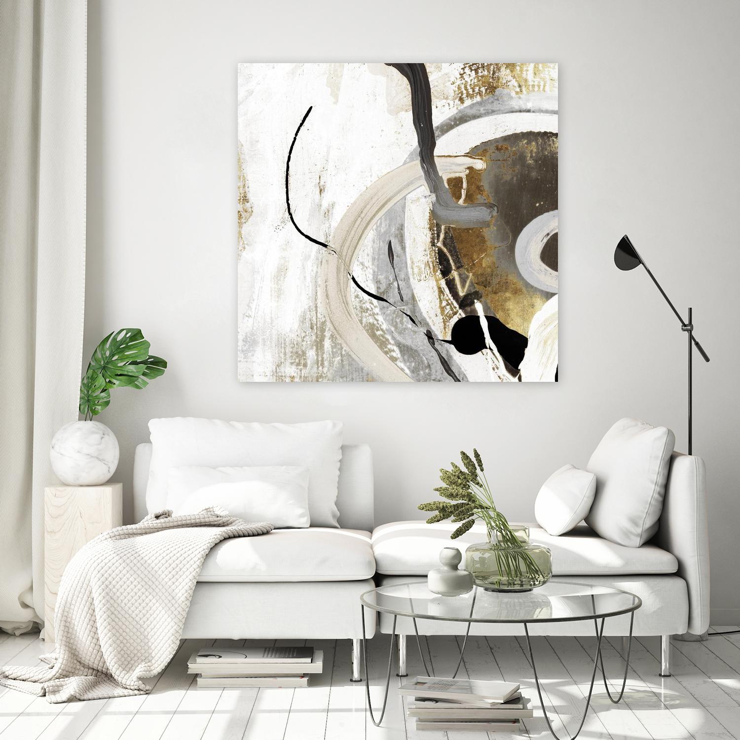 Teal - Tangled II Teal version by PI Studio on GIANT ART - grey abstract