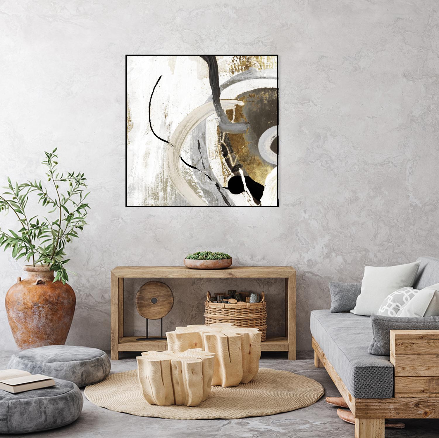 Teal - Tangled II Teal version by PI Studio on GIANT ART - grey abstract