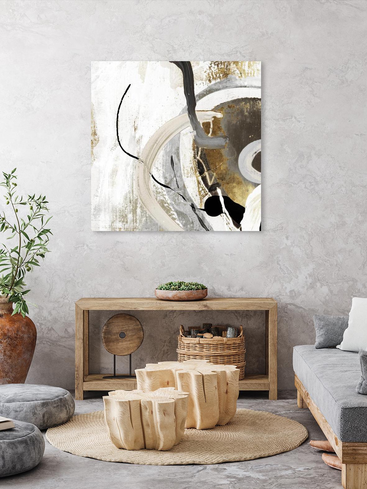 Teal - Tangled II Teal version by PI Studio on GIANT ART - grey abstract