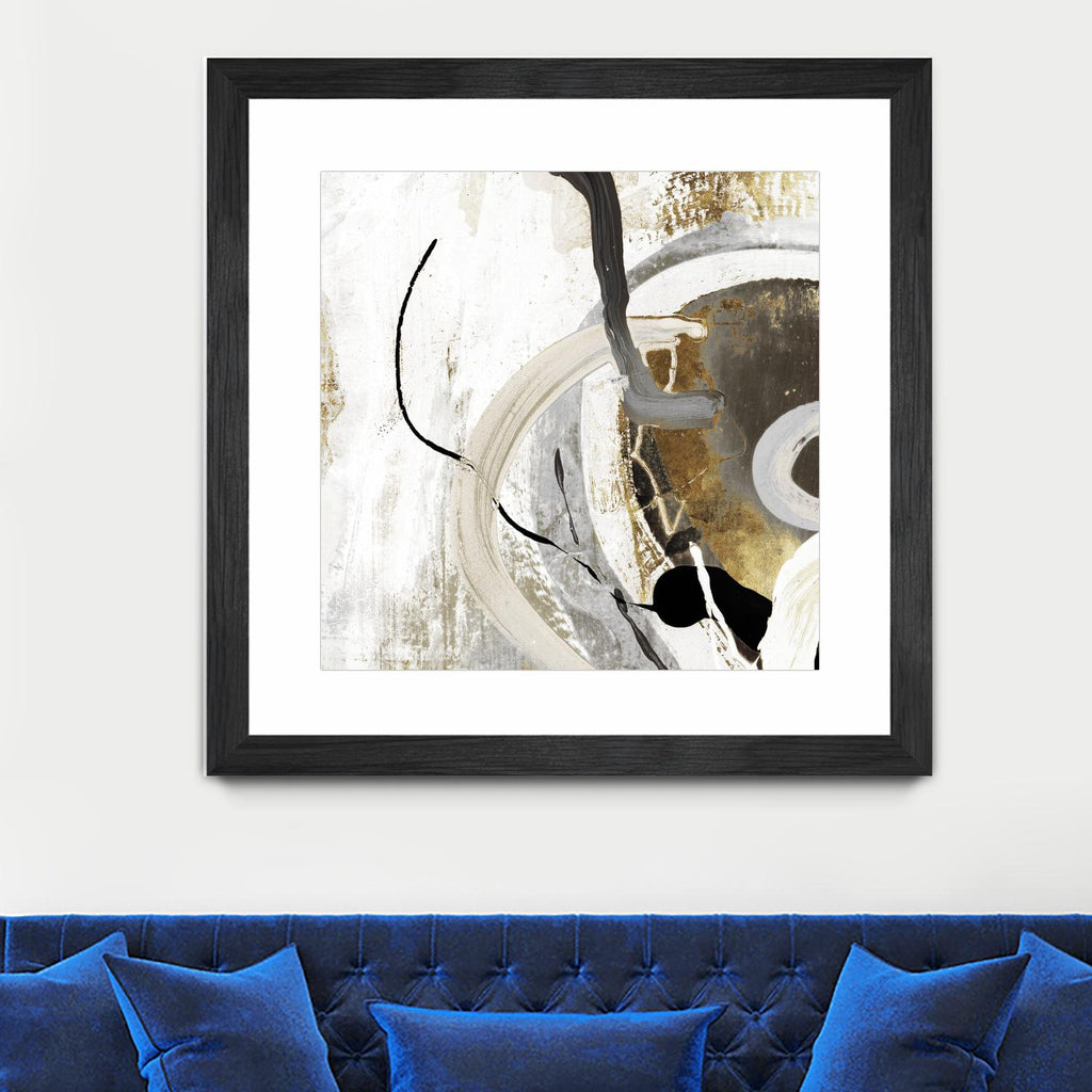 Teal - Tangled II Teal version par PI Studio sur GIANT ART - abstrait gris