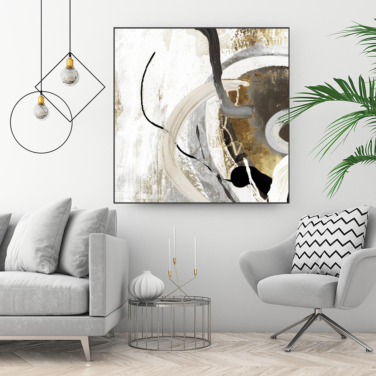 Teal - Tangled II Teal version by PI Studio on GIANT ART - grey abstract