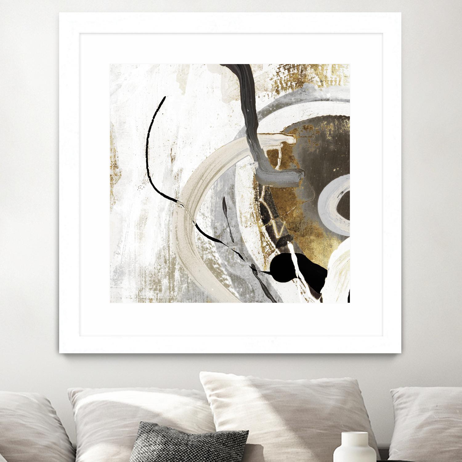 Teal - Tangled II Teal version by PI Studio on GIANT ART - grey abstract