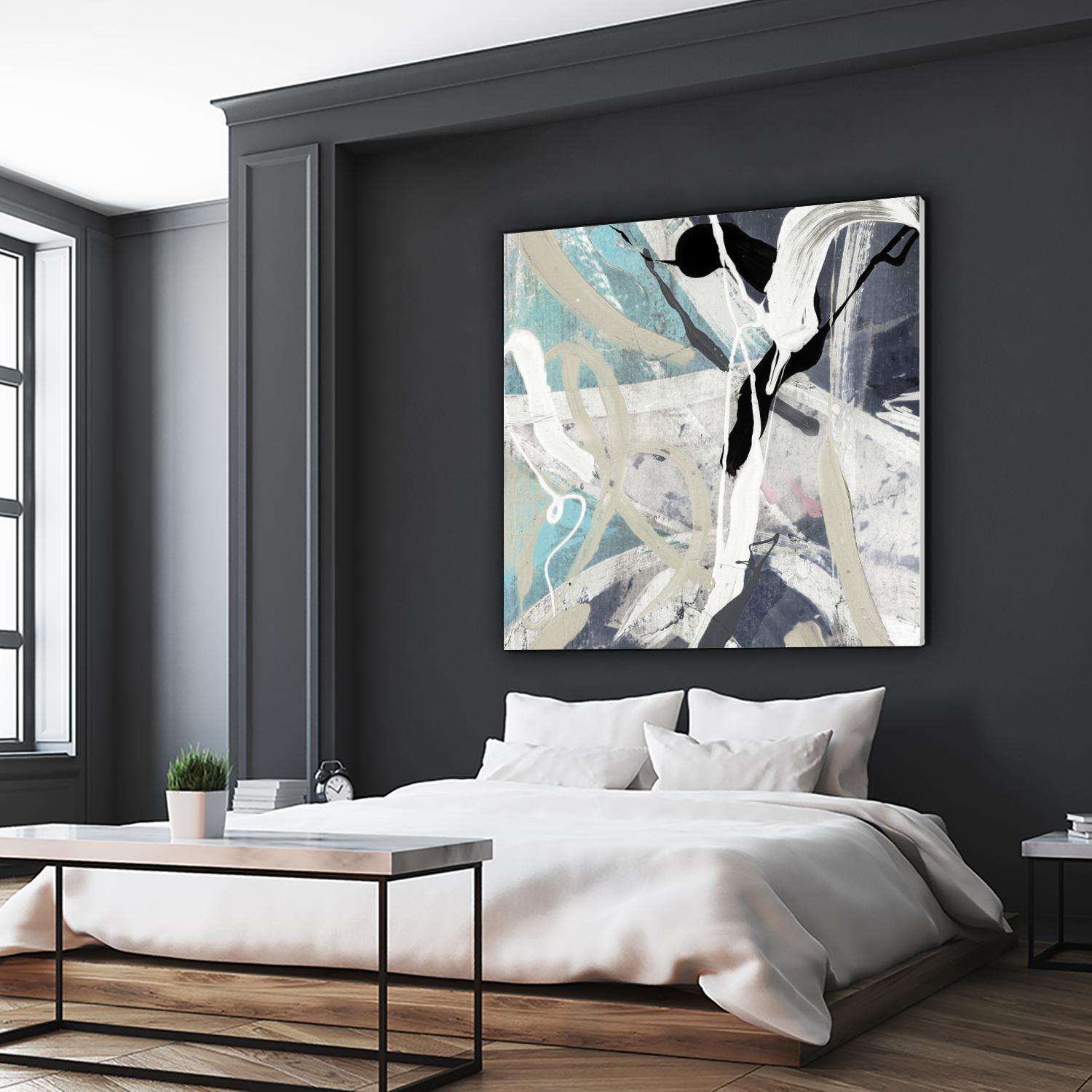 Tangled IV Teal Version by PI Studio on GIANT ART - cyan abstract