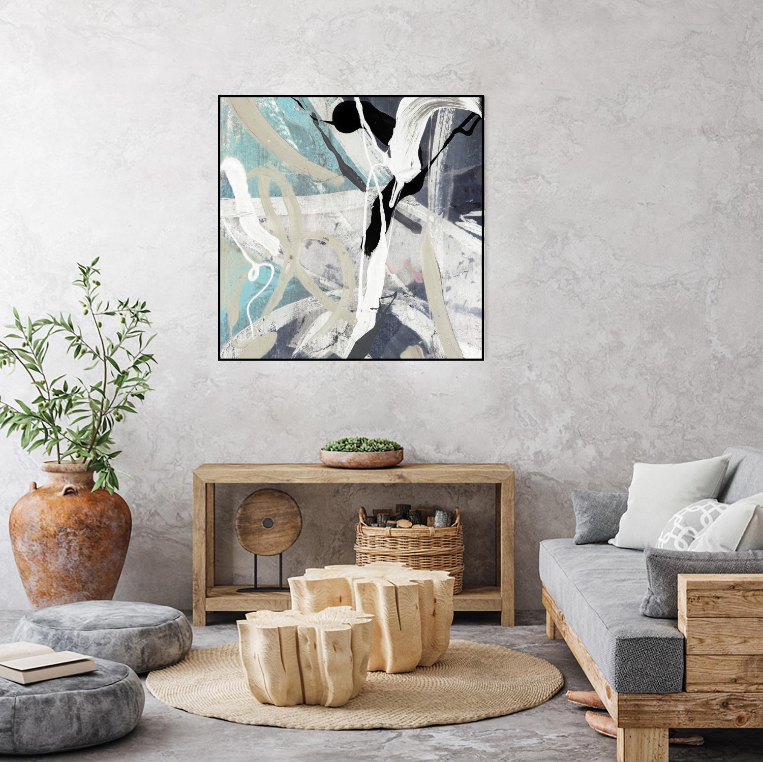 Tangled IV Teal Version by PI Studio on GIANT ART - cyan abstract